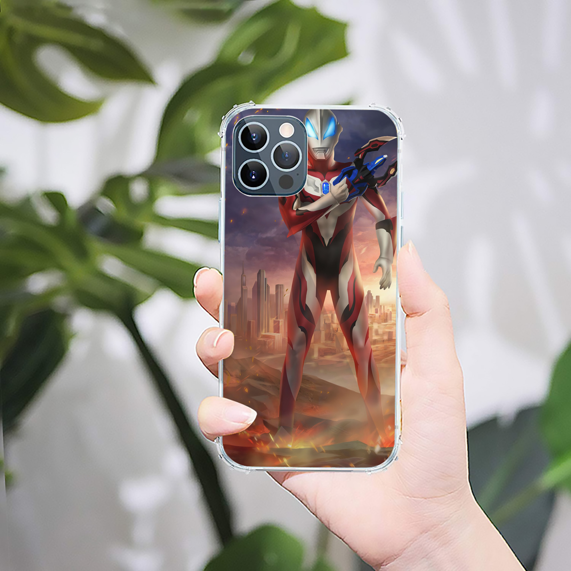 （画像用） ウルトラマン Ultraman 【iPhone 12シリーズ対応】透明スマホケース（クリアソフトケース）